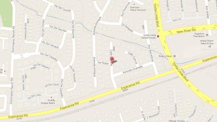 A map indicates the area near the 6000 block of Calle Entrada in Yorba Linda where Ariyana Hearod, 21, of Los Angeles and Ronald Phillips, 21, of Riverside were arrested following a home invasion.
