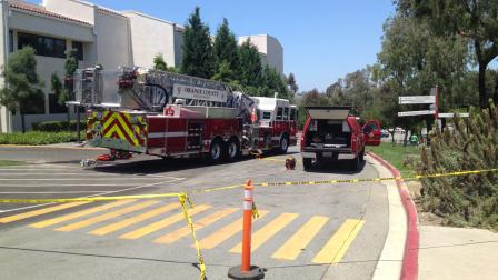 The Orange County Fire Authority responds to a fire at Saddleback College on Monday, July 8, 2013.