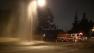 Water is seen soaring into the air after a vehicle crashed into a fire hydrant at Sunkist Street and Puritan Drive in Anaheim on Saturday, July 13, 2013.