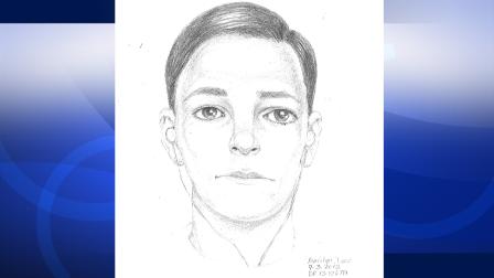 A sketch of a suspect wanted for attempting to sexually assault a jogger in Huntington Beach.