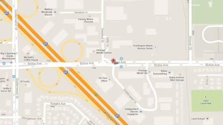 A map indicates the area near the 13100 block of Goldenwest Street in Westminster where a 24-year-old man was arrested for kidnapping a female aquaintance Saturday, Oct. 12, 2013.