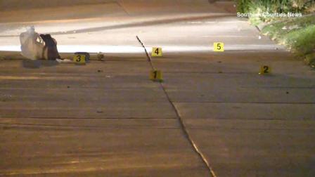 An investigation is underway after a suspect shot a man following a robbery on the 1000 block of East Fourth Street in Santa Ana on Monday, Dec. 30, 2013.
