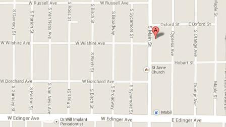 A Santa Ana massage parlor on the 2200 block of South Main Street in Santa Ana was robbed Monday night, Jan. 6, 2014.