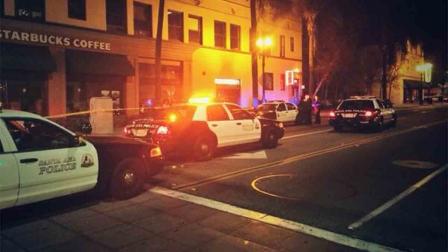 Police respond to a fight on the 400 block North Broadway in downtown Santa Ana on Saturday, Jan. 18, 2014.