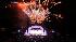 Fireworks ignite above the stage at the Hollywood Bowl