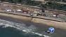 A big cleanup effort was under way Tuesday in Ventura where crude oil from a broken pipeline spilled onto a beach.