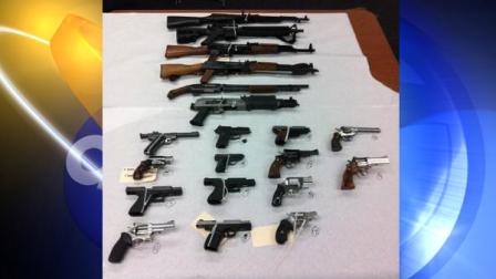 Ventura County authorities released this photo of weapons seized during a gang investigation.