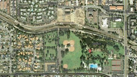 An undated Google Maps satellite image of Rancho Simi Park at 1765 Royal Ave. in Simi Valley, Calif.