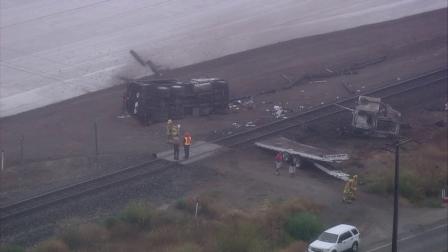 A Metrolink train struck a truck on the tracks near Camarillo on Friday, Aug. 24, 2012.