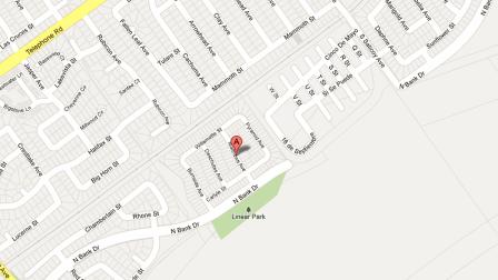 A map shows the intersection of North Bank Drive and Matthews Avenue where a man reportedly fired a shotgun into the air and ran away on Saturday, Sept. 15, 2012.