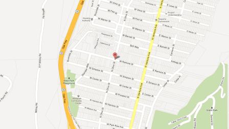 A map indicates the location of a robbery in the 700 block of N. Olive Street in Ventura on Friday, Sept. 28, 2012.