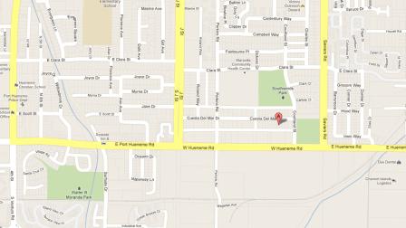 A map indicates the location of a shooting in the 300 block of Cuesta Del Mar Street in Oxnard on Saturday, Sept. 29, 2012.