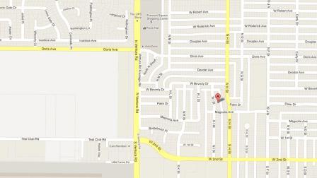 A map indicates the location of a police standoff on the 300 block of North I Street on Wednesday, Oct. 3, 2012.