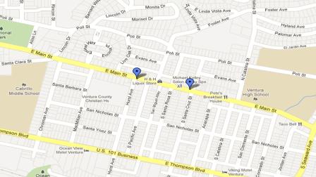 Officers from the Ventura Police Department Street Crimes Unit conducted the sting operation at two locations: Gold Coast Spa at 1780 E. Main St., and New Trends at 1930 E. Main St.