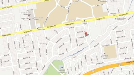 A map indicates the area near Estates and Ashwood Avenues in Ventura where vandals keyed 14 cars on Friday, Dec. 28, 2012.