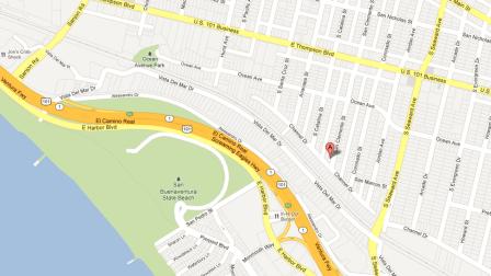 A map indicates the location of a house fire on the 500 block of Clemente Street that broke out on Friday, Jan. 11, 2013.