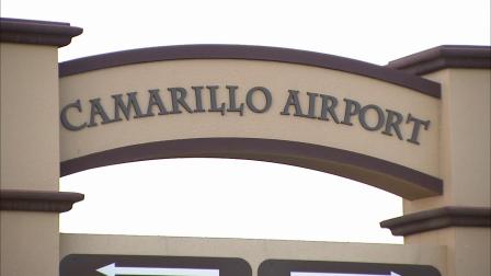 This file photo shows a sign for the Camarillo Airport.