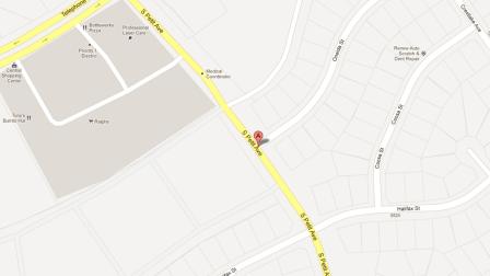 A map indicates the area in the 1200 block of Petit Avenue in Ventura where two Hispanic male suspects attacked an 82-year-old woman and stole her bags of aluminum cans on Monday, Feb. 11, 2013.