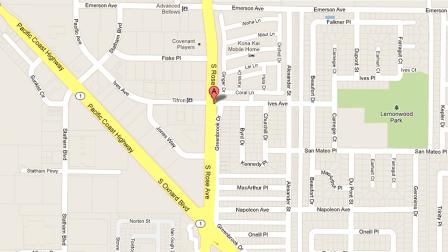 A map shows the 1800 block of Ives Avenue in Oxnard, where a man was stabbed during a fight Sunday, May 12, 2013.