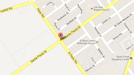 A map indicates the location of a sexual assault near Santa Paula Street and Peck Road in Santa Paula on Monday, May 20, 2013.