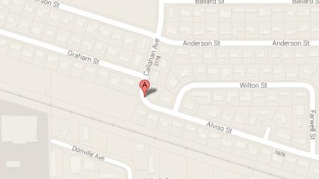 This Google Maps image indicates the location where a suspected drunken driver was arrested following two collisions in the 2100 block of Callahan Avenue in Simi Valley on Saturday, July 20, 2013.