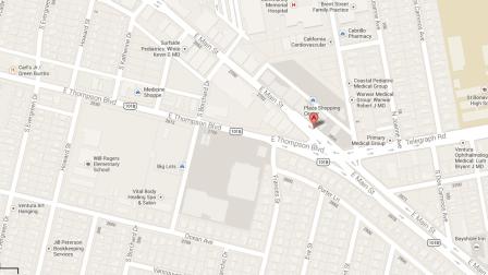 This Google Maps image shows the location of a Baskin Robbins in Ventura that got robbed on Tuesday, Sept. 17, 2013.