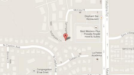 A Google Maps image indicates the location of a stabbing in the 1800 block of Ridgegate Lane in Simi Valley on Saturday, Sept. 28, 2013.