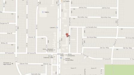 A map indicates the area near the 3600 block of Saviers Road in Oxnard where an armed suspect robbed a Union 76 gas station Sunday, Oct. 6, 2013.