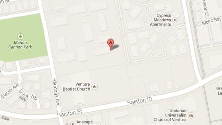 A Google Maps image indicates the location of a strong-arm robbery in the 1300 block of Saratoga Avenue in Ventura on Sunday, Nov. 3, 2013.