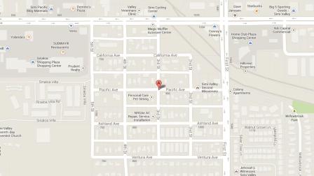 A map indicates the 900 block of Pacific Avenue in Simi Valley where Sacramento Huerta, 45, was arrested for possession for sales of a controlled substance and child endangerment Friday, Nov. 1, 2013.