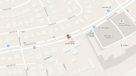 A map indicates the area near the 9200 block of Telephone Road in Ventura where 18-year-old Christopher Czechorowski was arrested for robbery after stealing a victims phone on Saturday, Nov. 23, 2013.