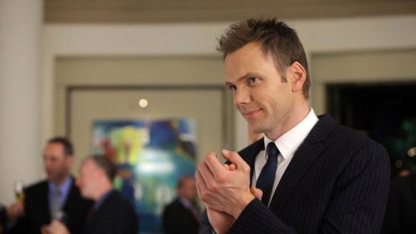 Joel Mchale in a production still for the Community episode The Psychology of Letting Go. - Provided courtesy of NBC Universal / Harper Smith Joel Mchale in a production still for the Community episode The Psychology of Letting Go. - Provided courtesy of NBC Universal / Harper Smith