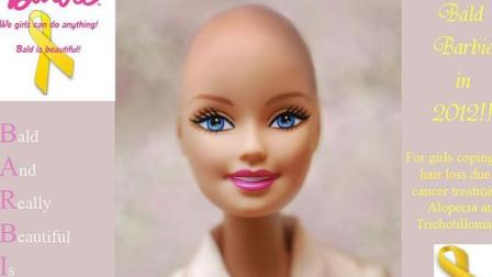 A bald Barbie is seen on a Facebook page created to push Mattel to create a bald Barbie in support of children with cancer.