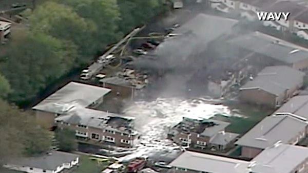 Firefighters responded to the third-alarm fire in the Birdneck Road area and knocked down flames. Thick, black smoke was seen billowing from the area.