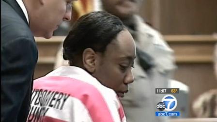 Verna McClain appears in court on Thursday April 19, 2012 in Conroe, Texas. McClain is charged with capital murder in the shooting death of Kala Golden and kidnapping of her 3-day-old son, Keegan.