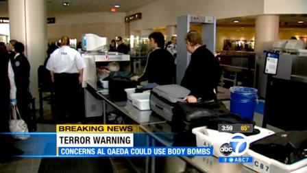 Officials Watch for Terrorists With Body Bombs on US-Bound Planes