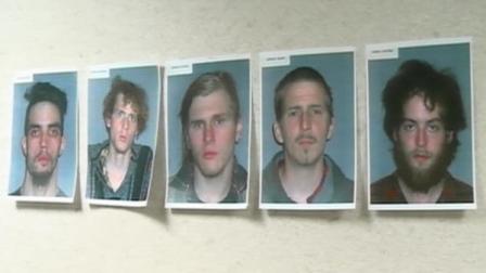 The FBI released photos of five men who allegedly plotted to blow up a bridge in Ohio, seen here.