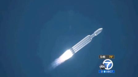 SpaceX released this animation photo of the Falcon Heavy rocket.