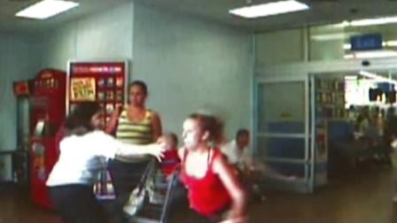 Police say 19-year-old Allison Niemeyer (in red), and her sister (in stripes), abandoned Nieymeyeres baby as they fled from an Ocala, Fla., Wal-Mart they had tried to steal from in July 2012.