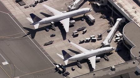 United Airlines airplanes are seen in this undated file photo.