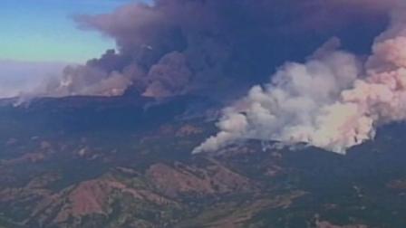Smoke from a wildfire in central Washington state is seen in this September photo.
