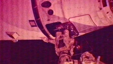 This image from NASA-TV shows the capture of the Dragon capsule on the International Space Station on Wednesday Oct. 10, 2012.