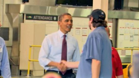 President Obama is seen greeting a man in this undated file photo.