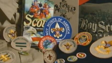 Boys Scouts of America paraphernalia, including a uniform, patches and a handbook, are seen in this undated file photo.