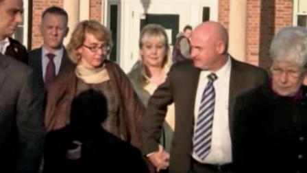 Former Arizona Rep. Gabrielle Giffords visited Newtown, Conn., with her astronaut husband Mark Kelly on Friday, Jan. 4, 2013.