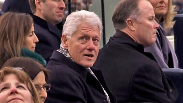 Former President Bill Clinton looks on during the ceremonial swearing-in during the 57th President Inauguration, Monday, Jan. 21, 2013, on the West Front of the Capitol in Washington.
