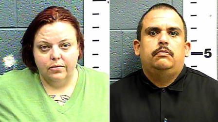 Cindy Patriarchias, 33, and Edmond Gonzales, 37, were arrested Friday, Jan. 25, 2013, after officers found an 8-year-old girl home alone in a wooden cage.