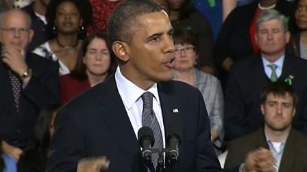 President Barack Obama talks at Connecticuts University of Hartford on Monday, April 8, 2013.