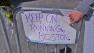 A sign reads, Keep On Running, Boston, near the site of the Boston bombings.