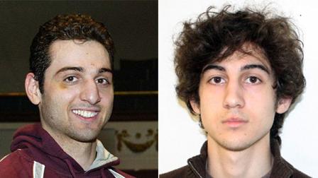 Tamerlan Tsarnaev, 26, and Dzhokhar Tsarnaev, 19, are shown in file photos. The two are suspects in the Boston Marathon bombings that killed three people and injured more than 180 others.